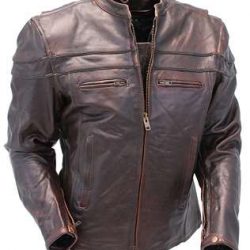 Image of a leather motorcycle jacket made in the usa by Jamin' Leather