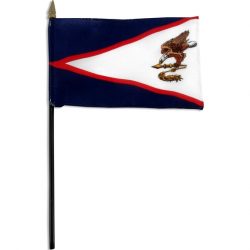 4 X 6 Inch American Samoa Stick Flags