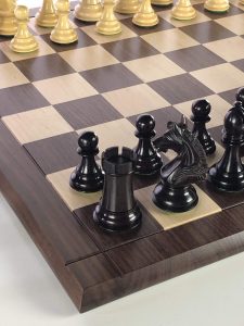 21" Folding Hardwood Player's Chessboard - 2 1/4" Squares JLP, USA