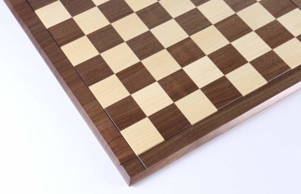 21" Folding Hardwood Player's Chessboard - 2 1/4" Squares JLP, USA