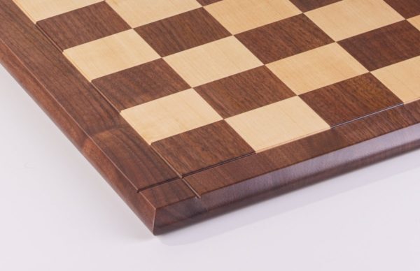 21" Hardwood Player's Chessboard 2 1/4" Squares JLP, USA (DISCOUNTED FOR IMPERFECTION)