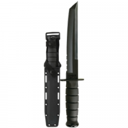 KA-BAR Tanto Fixed Blade Knife, 8", Black - 1245