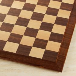 Queen Anne 21" Hardwood Player's Chessboard 2.25" Squares JLP, USA (DISCOUNTED FOR IMPERFECTION)