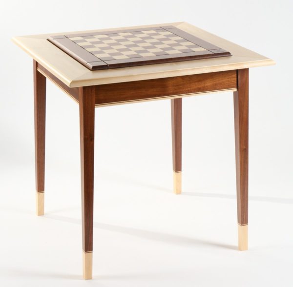 Walnut Maple Premium Hardwood Chess Table - FRAME ONLY (DISCOUNTED FOR IMPERFECTION)