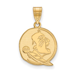 10K Yellow Gold Florida State Medium Mascot Pendant