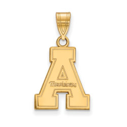 10k Yellow Gold Appalachian State Medium 'A' Pendant