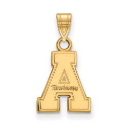 10k Yellow Gold Appalachian State Small 'A' Pendant