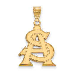 10k Yellow Gold Arizona State Large 'AS' Pendant