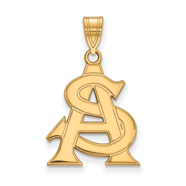 10k Yellow Gold Arizona State Large 'AS' Pendant