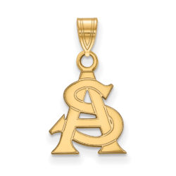 10k Yellow Gold Arizona State Small 'AS' Pendant