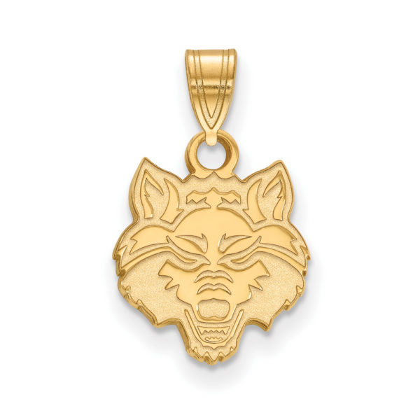 10k Yellow Gold Arkansas State Small Mascot Pendant