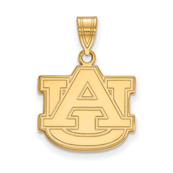 10k Yellow Gold Auburn U Medium 'AU' Pendant