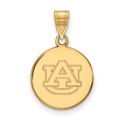 10k Yellow Gold Auburn U Medium Disc Pendant