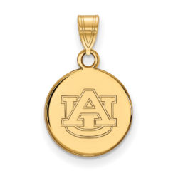 10k Yellow Gold Auburn U Small Disc Pendant