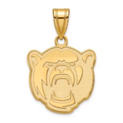 10k Yellow Gold Baylor U Medium Bears Pendant