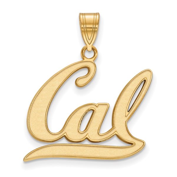 10k Yellow Gold California Berkeley Large Script 'Cal' Pendant