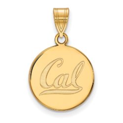 10k Yellow Gold California Berkeley Medium 'Cal' Disc Pendant