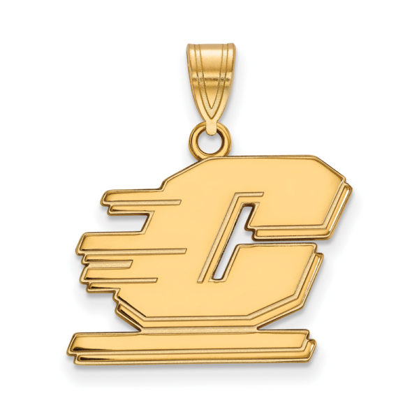 10k Yellow Gold Central Michigan U Medium Pendant