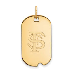 10k Yellow Gold Florida State Dog Tag Pendant