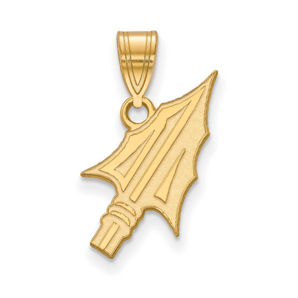 10k Yellow Gold Florida State Medium Arrowhead Pendant