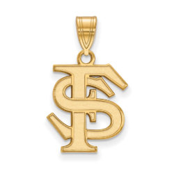 10k Yellow Gold Florida State Medium 'FS' Pendant