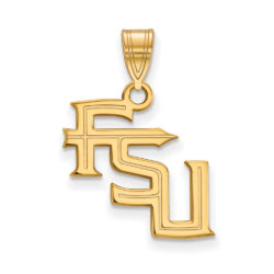 10k Yellow Gold Florida State Medium 'FSU' Pendant