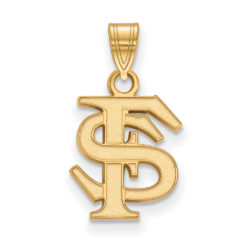 10k Yellow Gold Florida State Small 'FS' Pendant