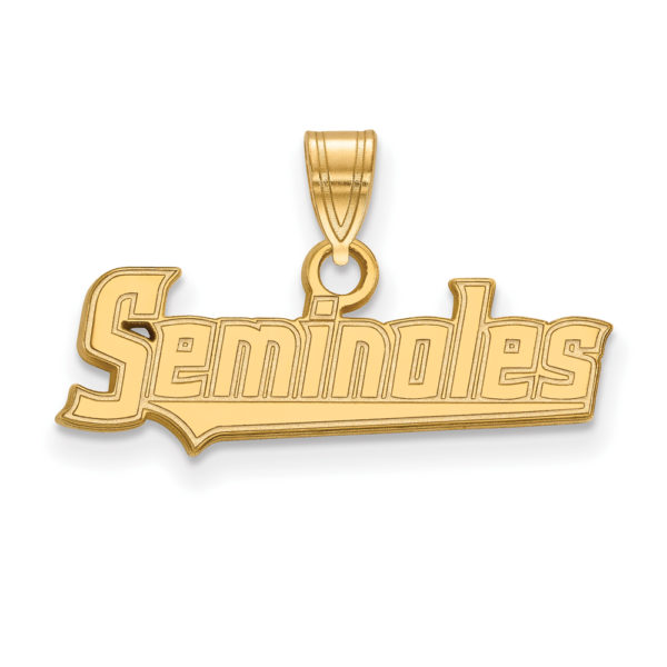 10k Yellow Gold Florida State Small 'Seminoles' Pendant