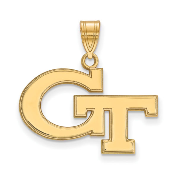 10k Yellow Gold Georgia Technology Medium 'GT' Pendant