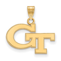 10k Yellow Gold Georgia Technology Small 'GT' Pendant