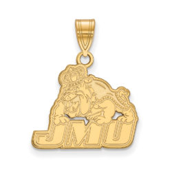 10k Yellow Gold James Madison U Medium Pendant