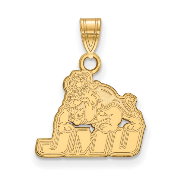 10k Yellow Gold James Madison U Small Logo Pendant