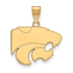 10k Yellow Gold Kansas State Medium Mascot Pendant