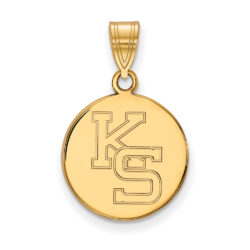 10k Yellow Gold Kansas State Medium Pendant