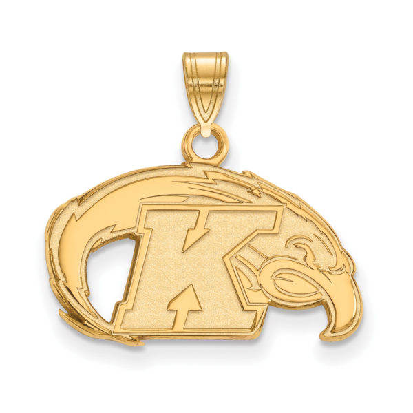 10k Yellow Gold Kent State Small Logo Pendant