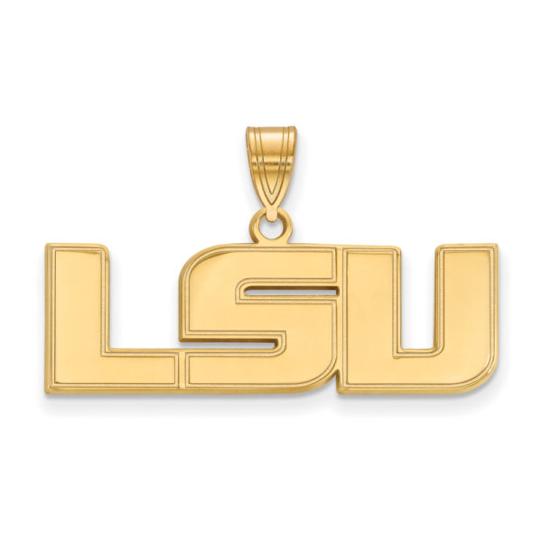 10k Yellow Gold Louisiana State Medium 'LSU' Pendant