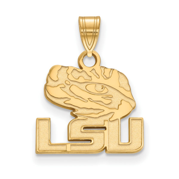 10k Yellow Gold Louisiana State Small 'LSU' Mascot Pendant