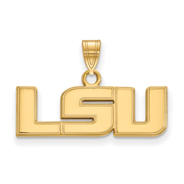 10k Yellow Gold Louisiana State Small 'LSU' Pendant