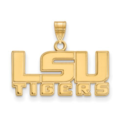 10k Yellow Gold Louisiana State Small 'LSU TIGERS' Pendant