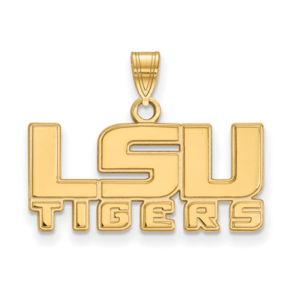 10k Yellow Gold Louisiana State Small 'LSU TIGERS' Pendant