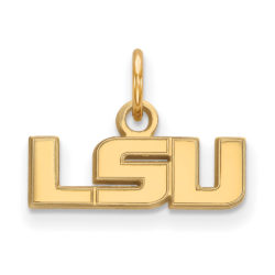 10k Yellow Gold Louisiana State XS (Tiny) 'LSU' Charm or Pendant