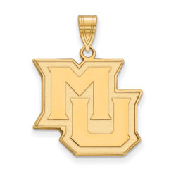 10k Yellow Gold Marquette U Large 'MU' Pendant