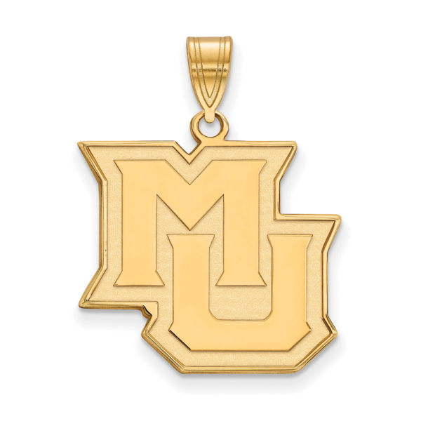 10k Yellow Gold Marquette U Large 'MU' Pendant