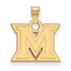 10k Yellow Gold Miami U Small Initial M Pendant