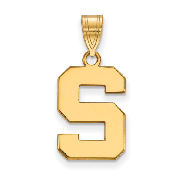 10k Yellow Gold Michigan State Medium Pendant