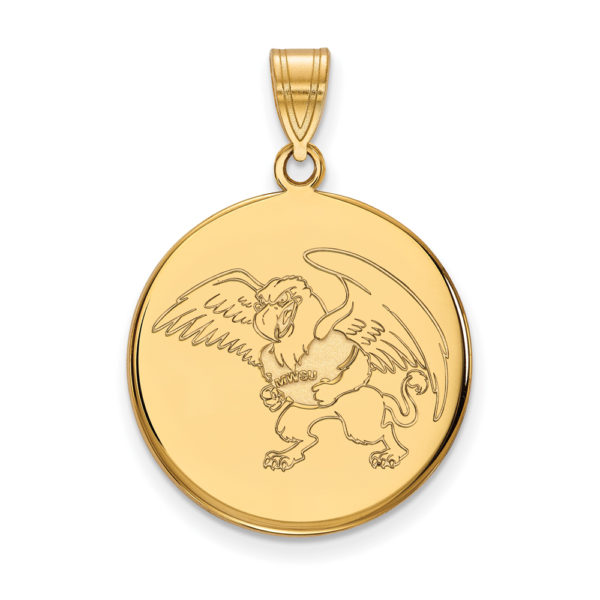 10k Yellow Gold Missouri Western State Large Disc Pendant