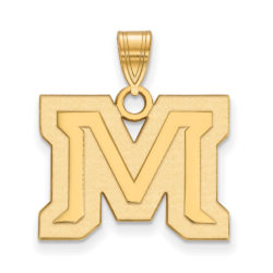 10k Yellow Gold Montana State Medium 'M' Pendant