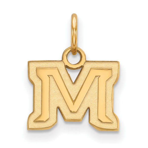 10k Yellow Gold Montana State XS (Tiny) 'M' Charm or Pendant