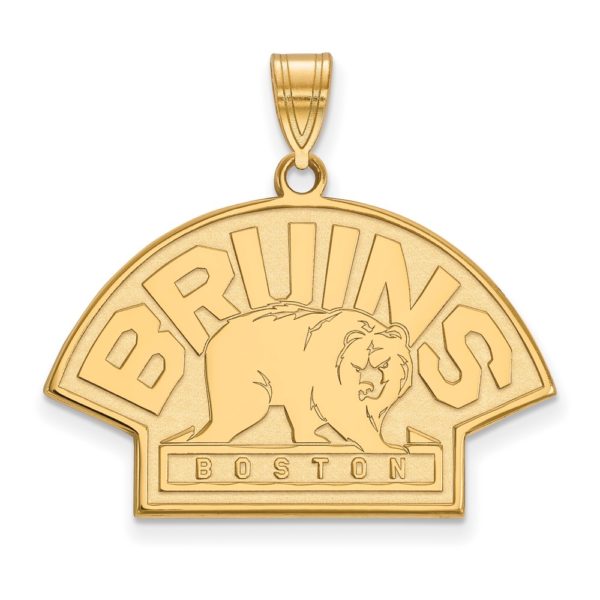 10k Yellow Gold NHL Boston Bruins Large Pendant