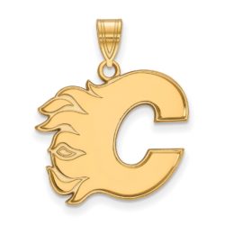 10k Yellow Gold NHL Calgary Flames Large Pendant